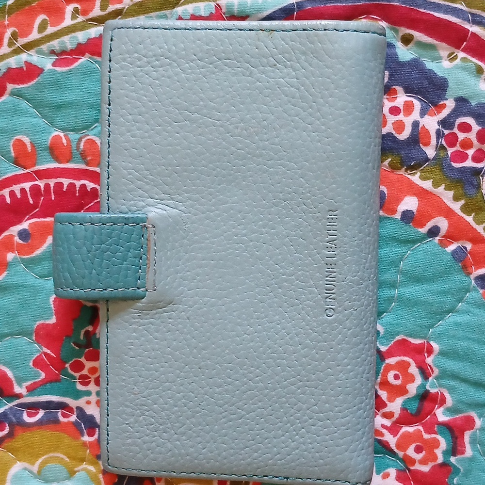 Baby Blue Leather wallet